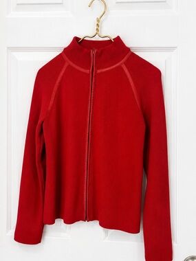 Pendleton Red Zip-Front Women's Sweater